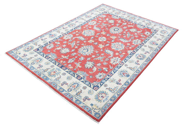 Afghan Ziegler Farhan Gul Rug 4' 9" x 6' 8" Hand-Knotted | No. AT85239