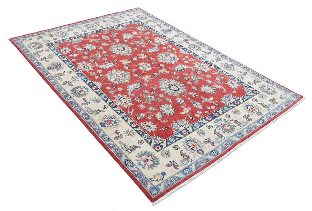 Afghan Ziegler Farhan Gul Rug 4' 9" x 6' 8" Hand-Knotted | No. AT85239