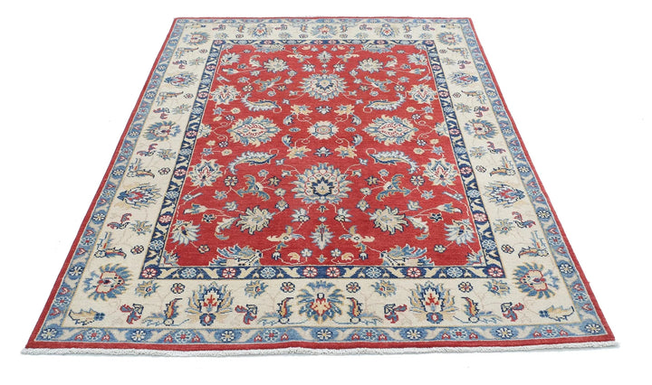 Afghan Ziegler Farhan Gul Rug 4' 9" x 6' 8" Hand-Knotted | No. AT85239