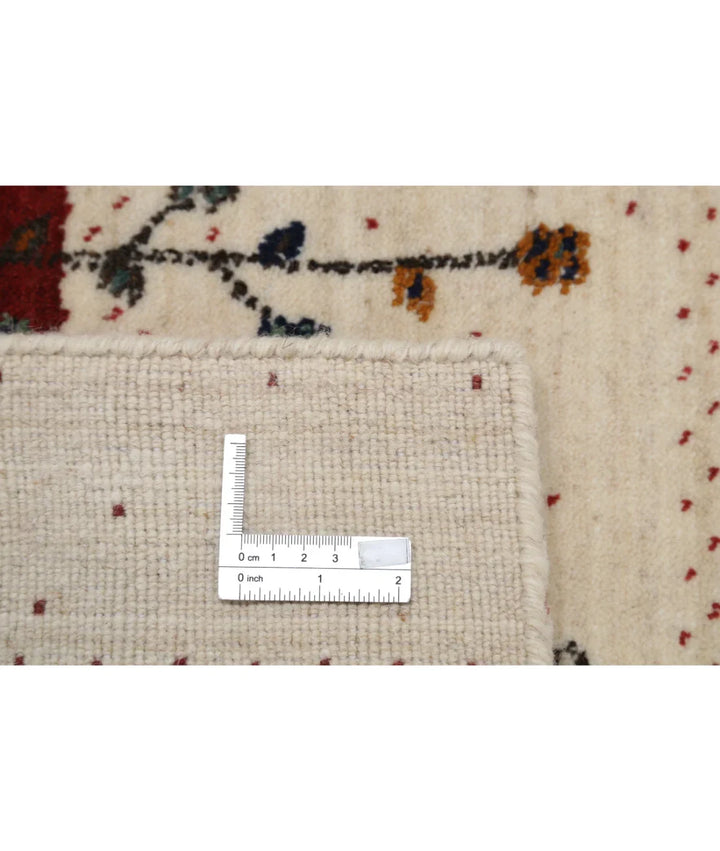 Ivory Indian Lori Rug 4' 8" x 6' 6" Hand-Knotted | No. AT852454