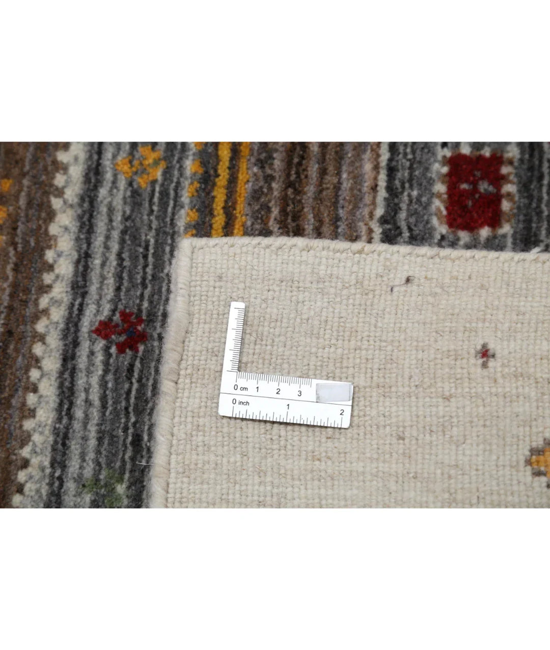 Ivory Indian Oriental Rug 3' 0" x 5' 2" Hand-Knotted | No. AT85294