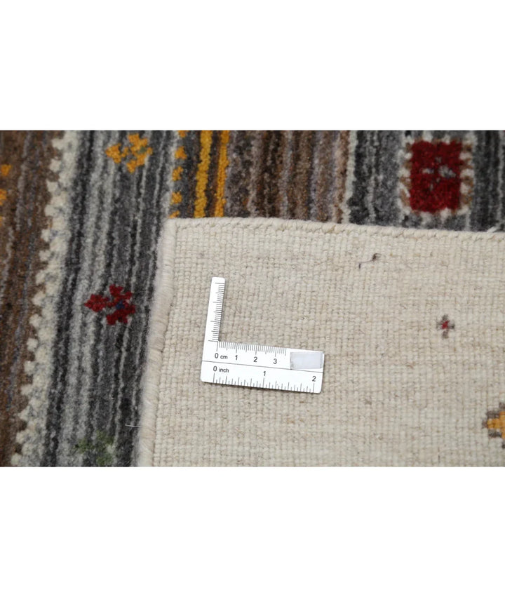 Ivory Indian Oriental Rug 3' 0" x 5' 2" Hand-Knotted | No. AT85294
