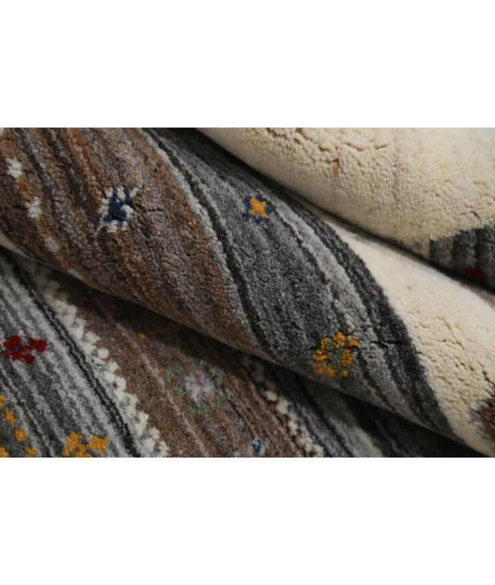 Ivory Indian Oriental Rug 3' 0" x 5' 2" Hand-Knotted | No. AT85294