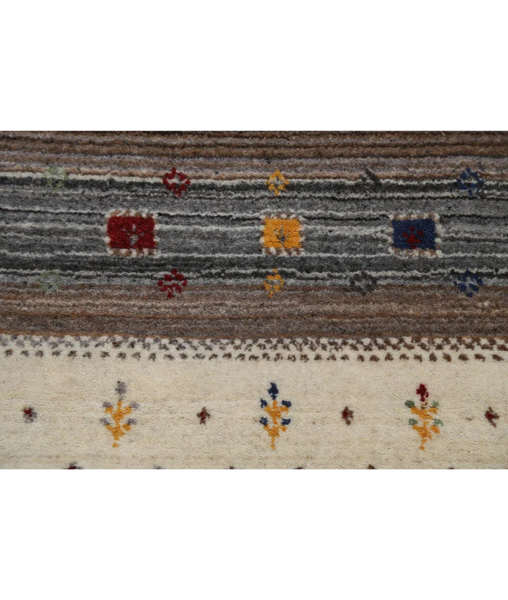 Ivory Indian Oriental Rug 3' 0" x 5' 2" Hand-Knotted | No. AT85294