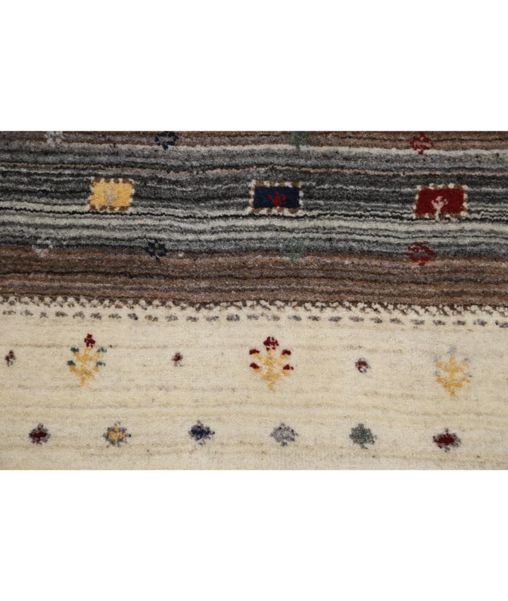 Ivory Indian Lori Rug 3' 11" x 5' 11" Hand-Knotted | No. AT85338
