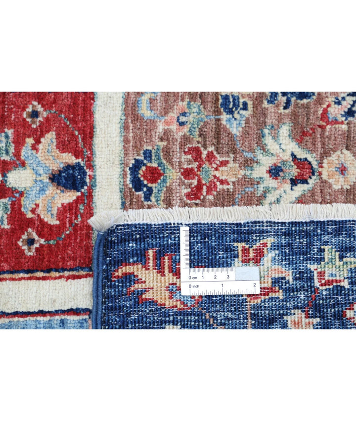 Afghan Bakhtiari Rug 4' 9" x 6' 8" Hand-Knotted | No. AT85344