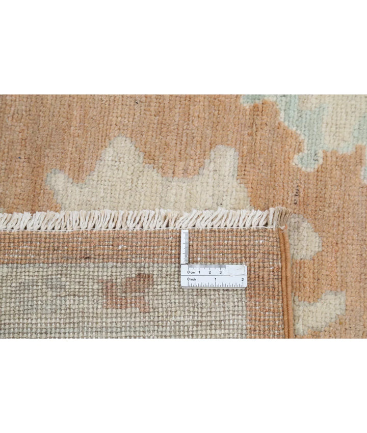 Brown Afghan Oushak Rug 8' 3" x 9' 11" Hand-Knotted | No. AT854657