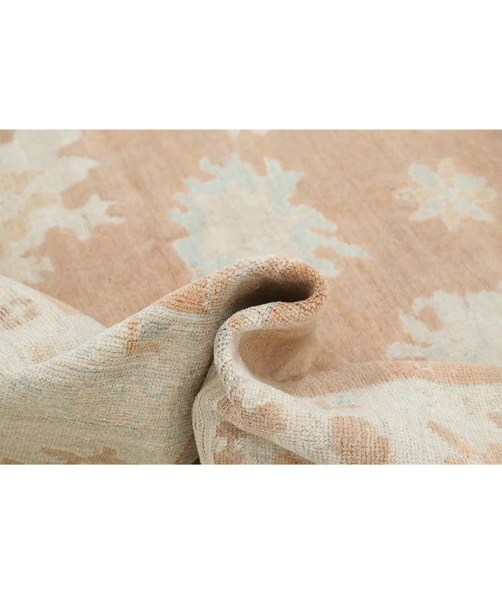 Brown Afghan Oushak Rug 8' 3" x 9' 11" Hand-Knotted | No. AT854657
