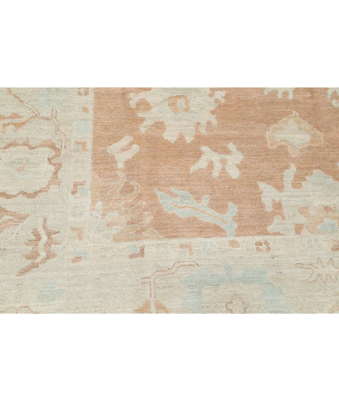 Brown Afghan Oushak Rug 8' 3" x 9' 11" Hand-Knotted | No. AT854657