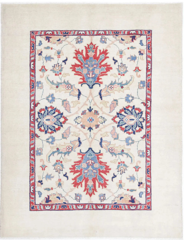 Afghan Ziegler Rug 5' 1" x 6' 9" Hand-Knotted | No. AT85498