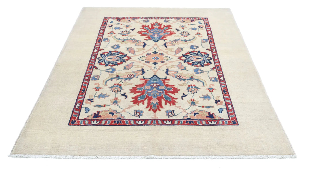 Afghan Ziegler Rug 5' 1" x 6' 9" Hand-Knotted | No. AT85498