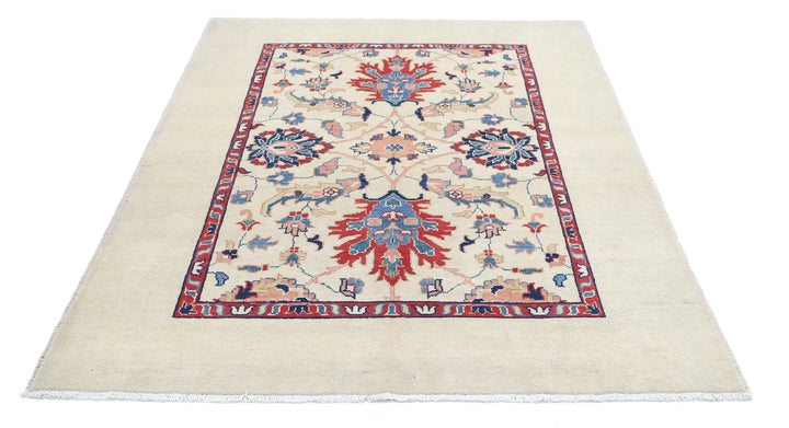 Afghan Ziegler Rug 5' 1" x 6' 9" Hand-Knotted | No. AT85498