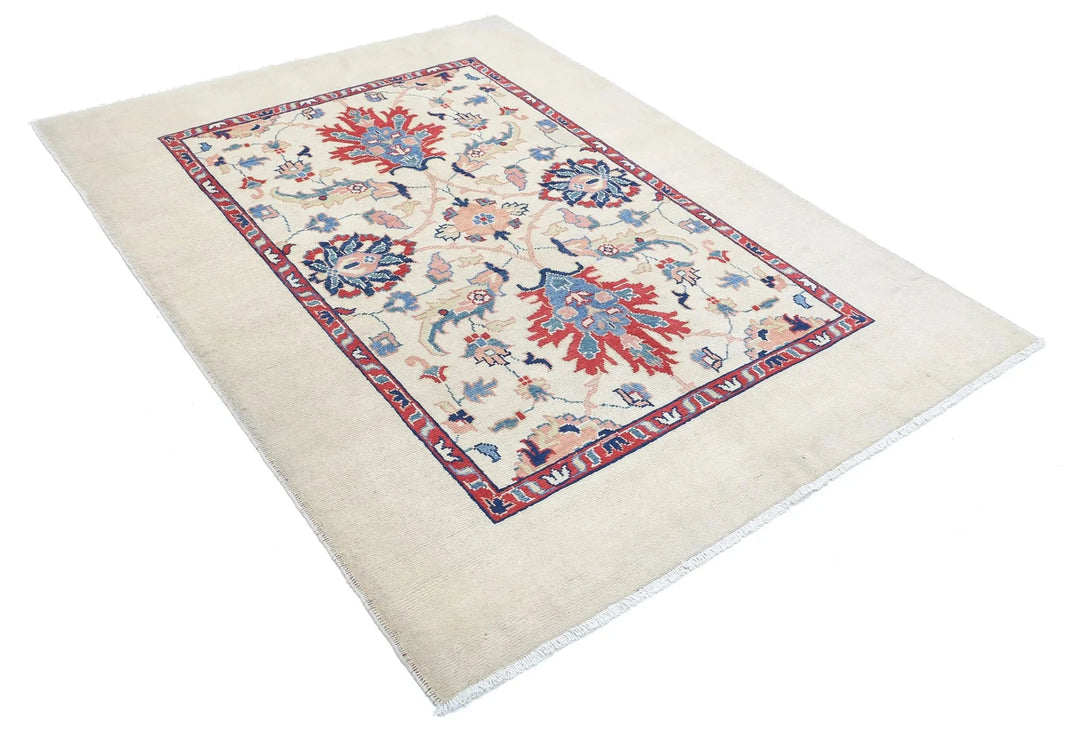Afghan Ziegler Rug 5' 1" x 6' 9" Hand-Knotted | No. AT85498