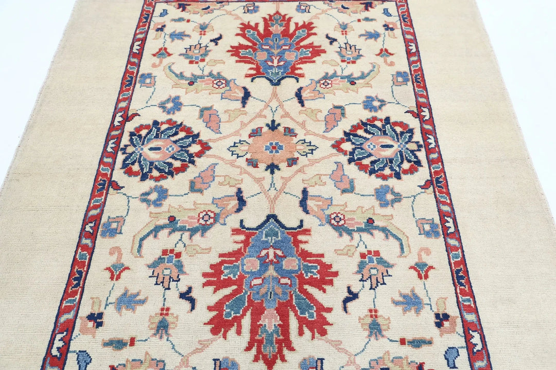 Afghan Ziegler Rug 5' 1" x 6' 9" Hand-Knotted | No. AT85498