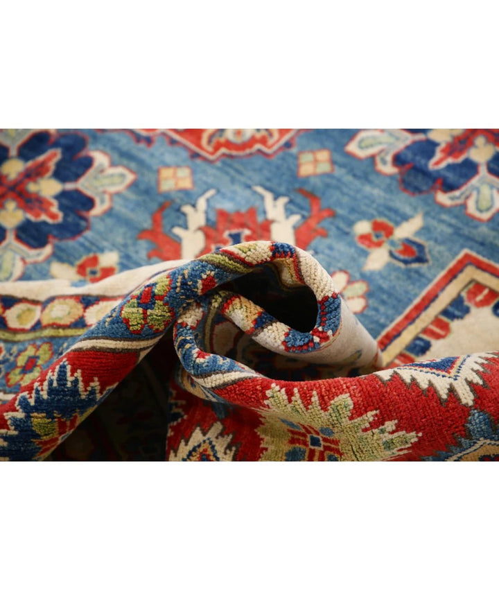 Afghan Kazak Rug 9' 9" x 10' 0" Hand-Knotted | No. AT85527