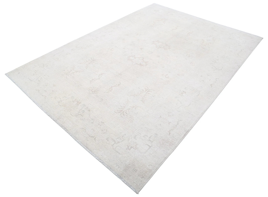 Afghan Tabriz Rug 6' 0" x 8' 6" Hand-Knotted | No. AT85576