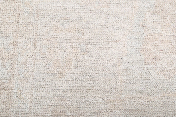 Ivory Afghan Oushak Rug 9' 2" x 11' 5" Hand-Knotted | No. AT85581