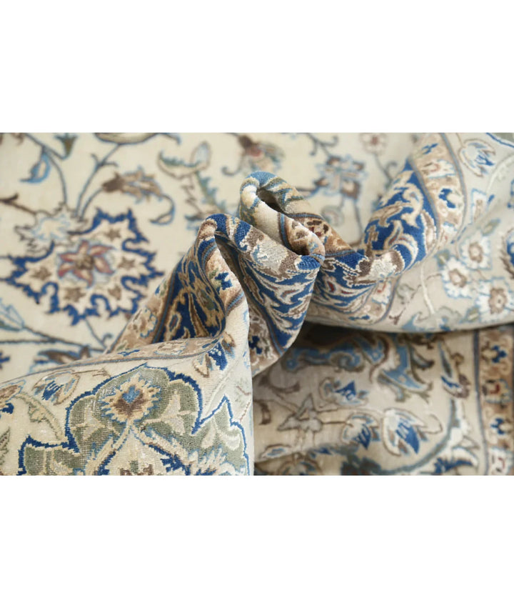 Ivory Persian Nain Rug 9' 11" x 14' 10" Hand-Knotted | No. AT85624