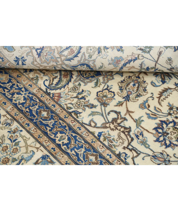 Ivory Persian Nain Rug 9' 11" x 14' 10" Hand-Knotted | No. AT85624