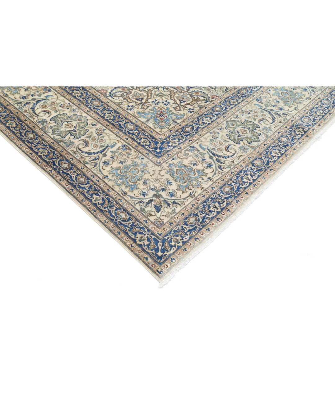 Ivory Persian Nain Rug 9' 11" x 14' 10" Hand-Knotted | No. AT85624