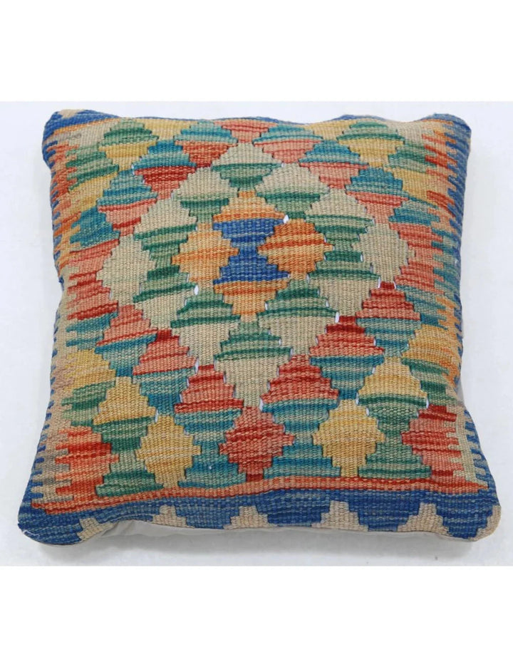 Multicolor Afghan Tribal Rug [X'X" x X'X"] Flat-Weave