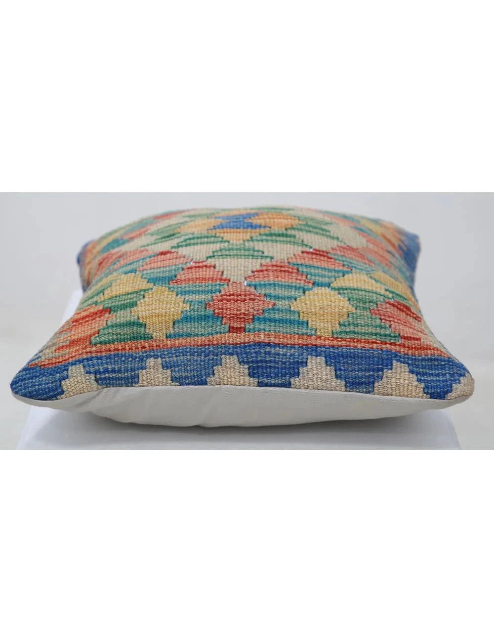 Multicolor Afghan Tribal Rug [X'X" x X'X"] Flat-Weave view