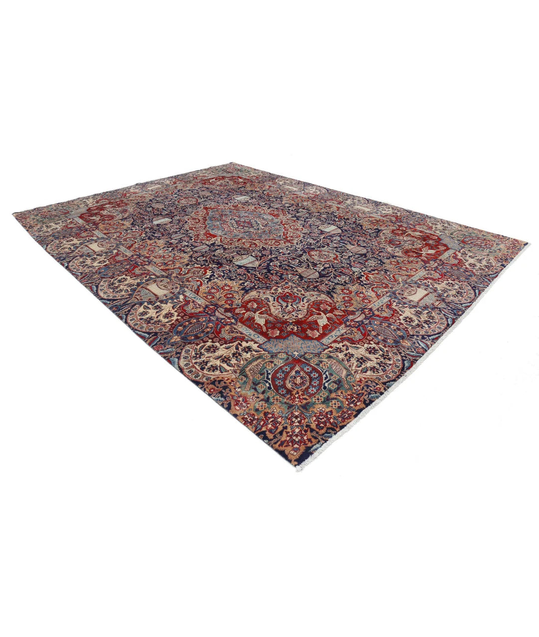 Persian Kashmar Rug 9' 6" x 12' 7" Hand-Knotted | No. AT85850