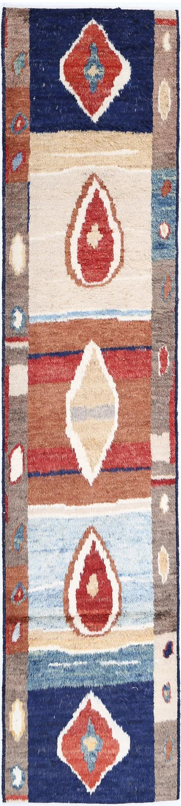 Afghan Tribal Rug 2' 9" x 13' 10" Hand-Knotted | No. AT85956