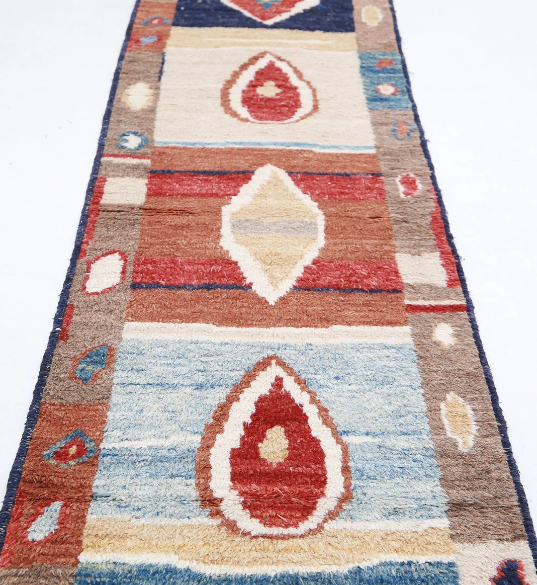 Afghan Tribal Rug 2' 9" x 13' 10" Hand-Knotted | No. AT85956