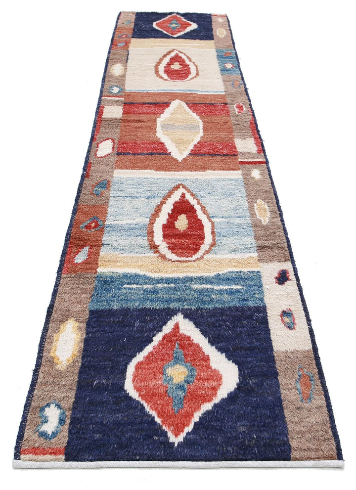 Afghan Tribal Rug 2' 9" x 13' 10" Hand-Knotted | No. AT85956