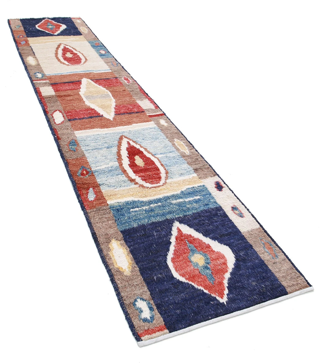 Afghan Tribal Rug 2' 9" x 13' 10" Hand-Knotted | No. AT85956