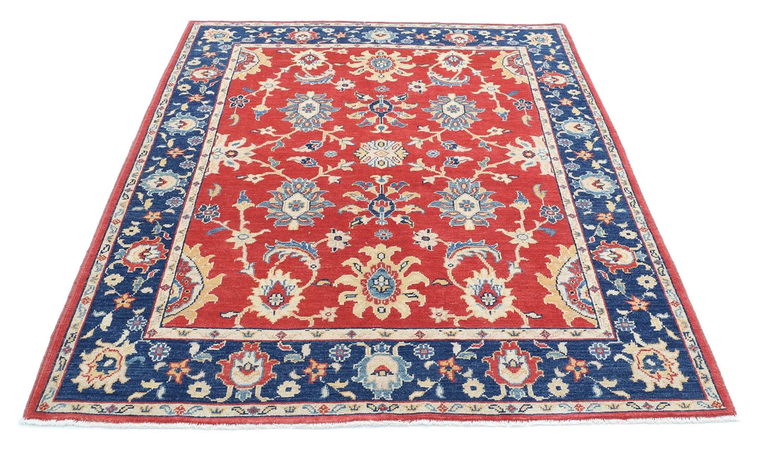Afghan Ziegler Farhan Gul Rug 5' 2" x 6' 6" Hand-Knotted | No. AT85996