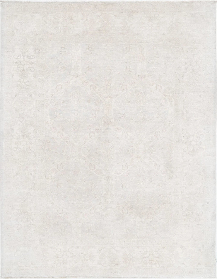 Afghan Tabriz Rug 6' 1" x 7' 11" Hand-Knotted | No. AT86021