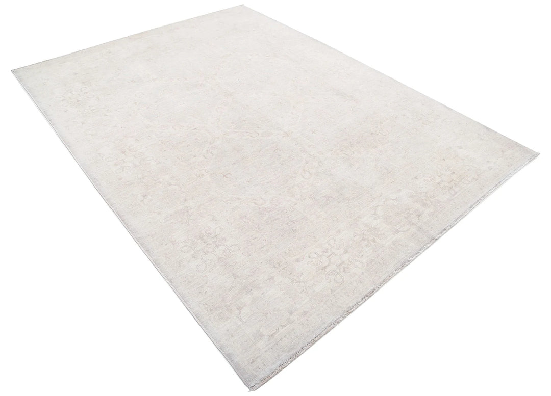 Afghan Tabriz Rug 6' 1" x 7' 11" Hand-Knotted | No. AT86021