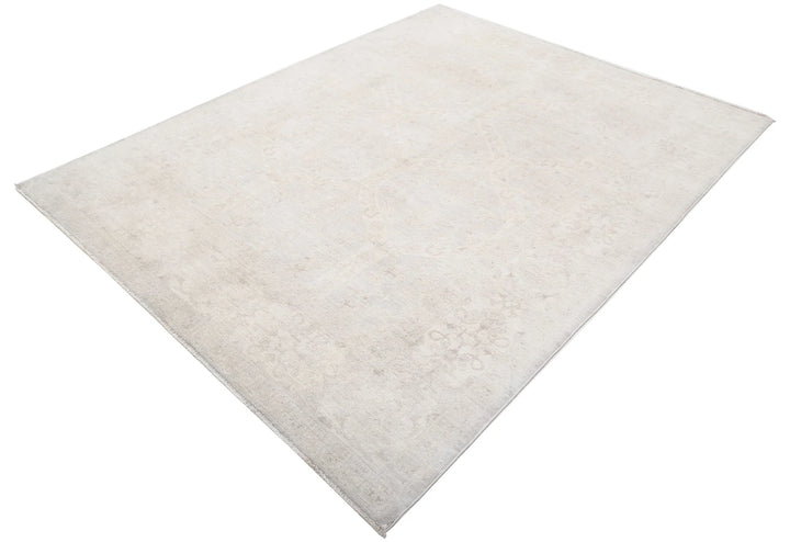 Afghan Tabriz Rug 6' 1" x 7' 11" Hand-Knotted | No. AT86021