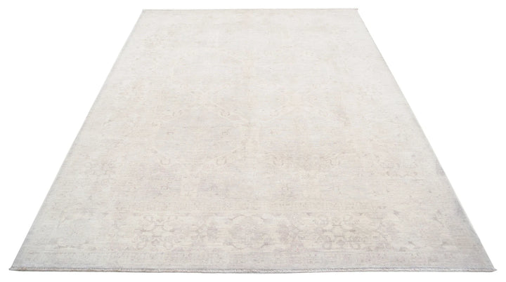 Afghan Tabriz Rug 6' 1" x 7' 11" Hand-Knotted | No. AT86021