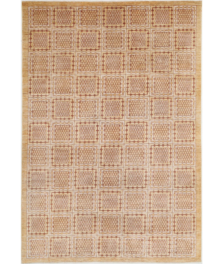 Afghan Modcar Rug 5' 11" x 8' 11" Hand-Knotted | No. AT86083