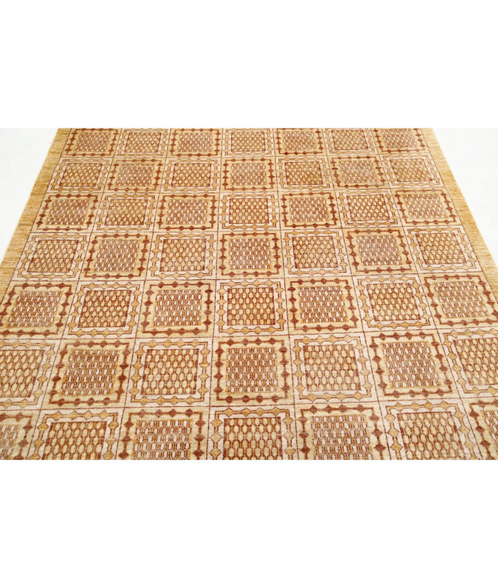 Afghan Modcar Rug 5' 11" x 8' 11" Hand-Knotted | No. AT86083