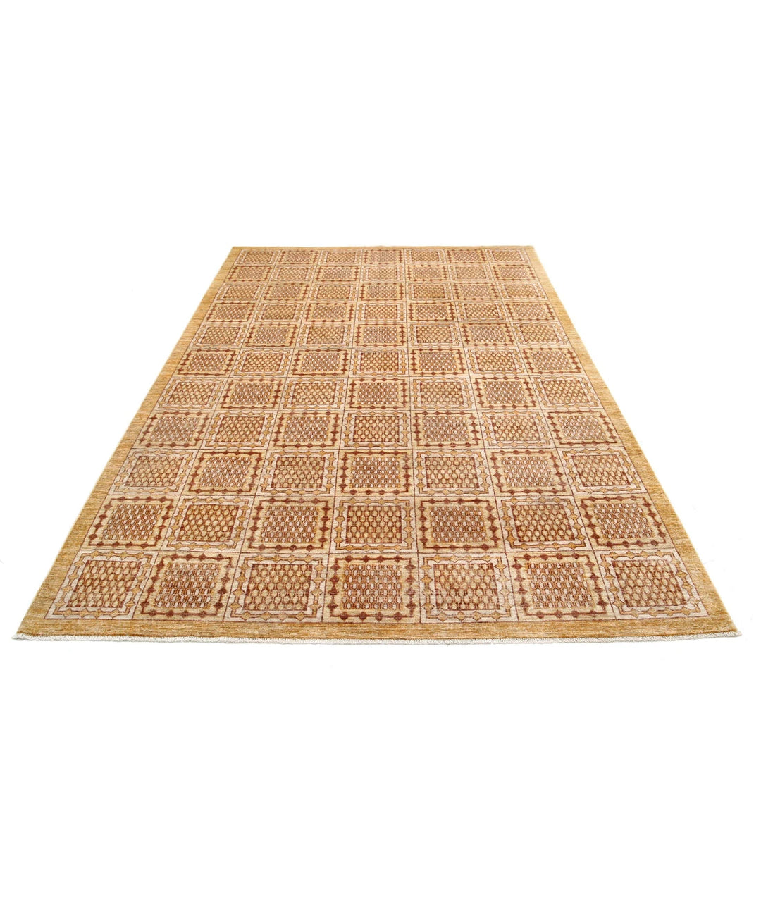 Afghan Modcar Rug 5' 11" x 8' 11" Hand-Knotted | No. AT86083