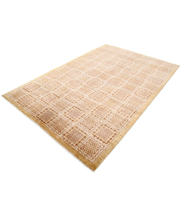 Afghan Modcar Rug 5' 11" x 8' 11" Hand-Knotted | No. AT86083