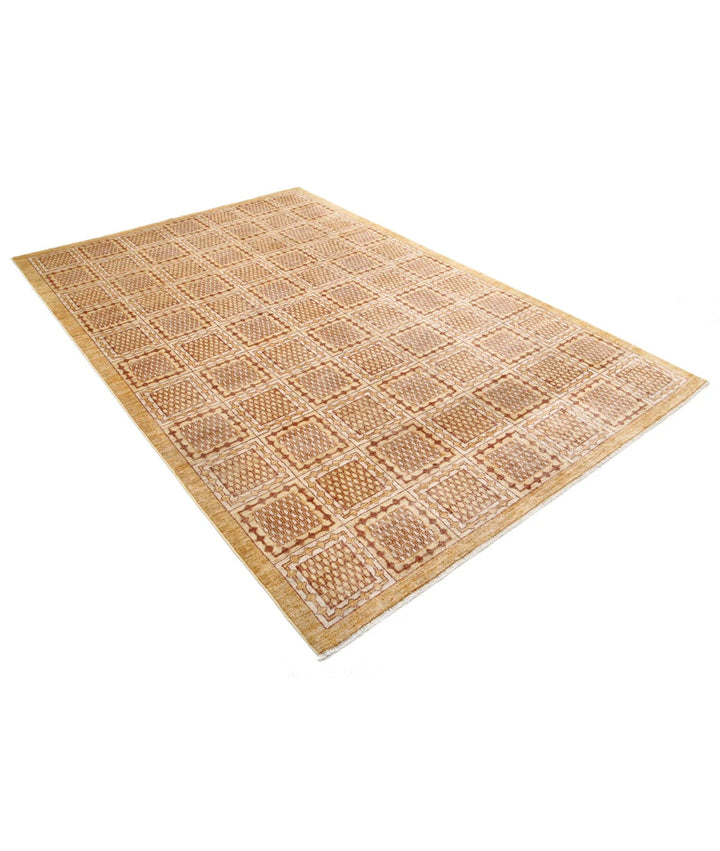 Afghan Modcar Rug 5' 11" x 8' 11" Hand-Knotted | No. AT86083