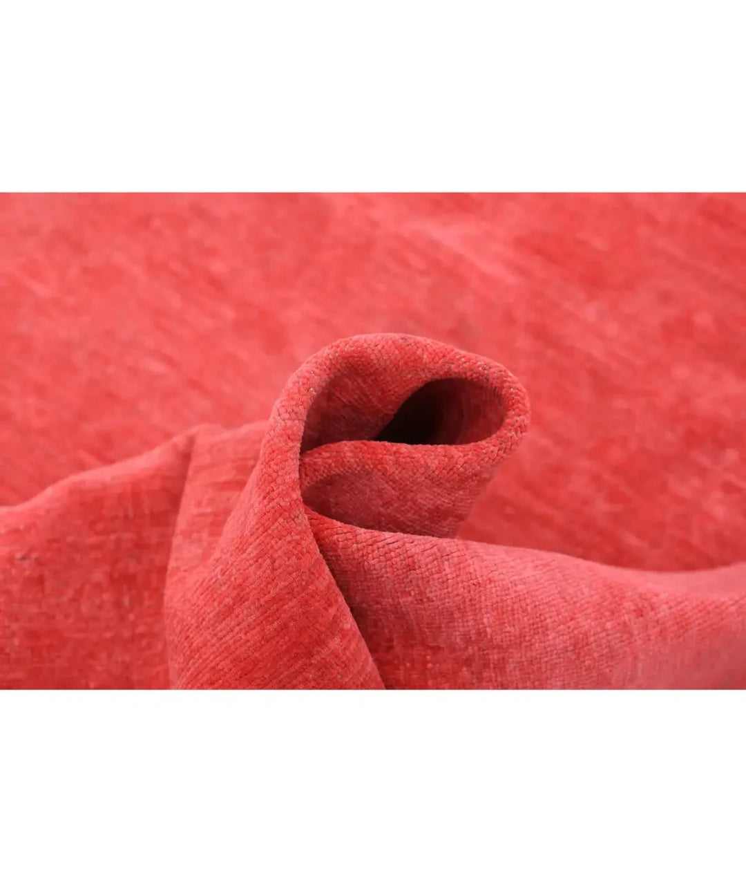 Red Afghan Overdye Rug 4' 8" x 6' 6" Hand-Knotted | No. AT86092