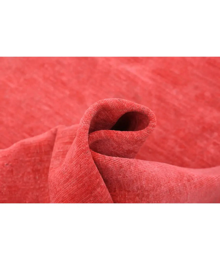 Red Afghan Overdye Rug 4' 8" x 6' 6" Hand-Knotted | No. AT86092