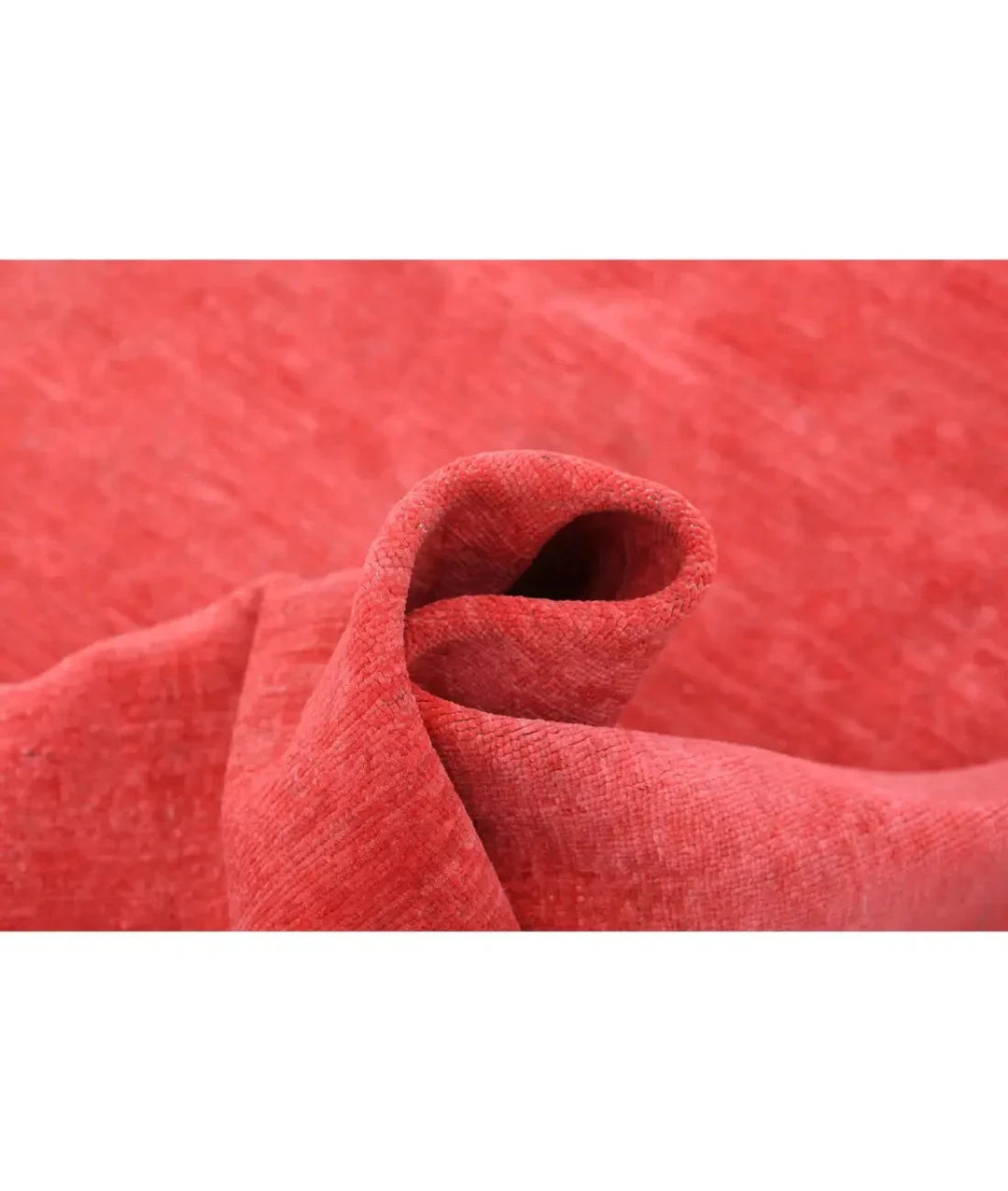 Red Afghan Overdye Rug 4' 8" x 6' 6" Hand-Knotted | No. AT86092