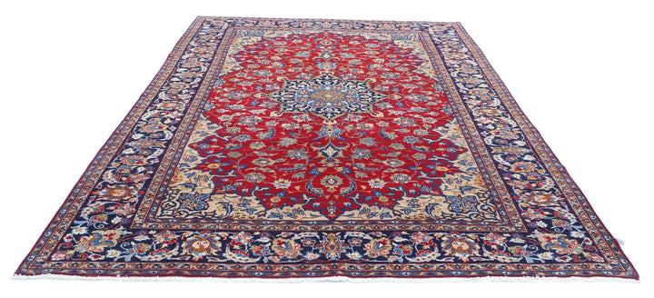 Persian Tabriz Rug 7' 10" x 11' 1" Hand-Knotted | No. AT86099