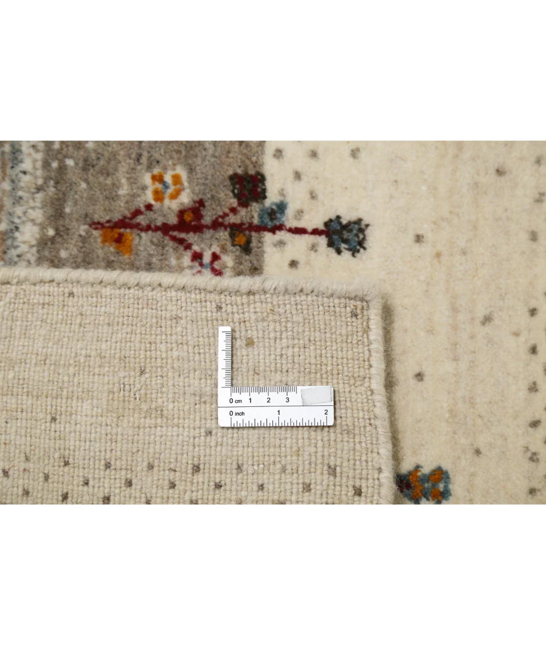 Ivory Indian Oriental Rug 4' 7" x 6' 6" Hand-Knotted | No. AT86108