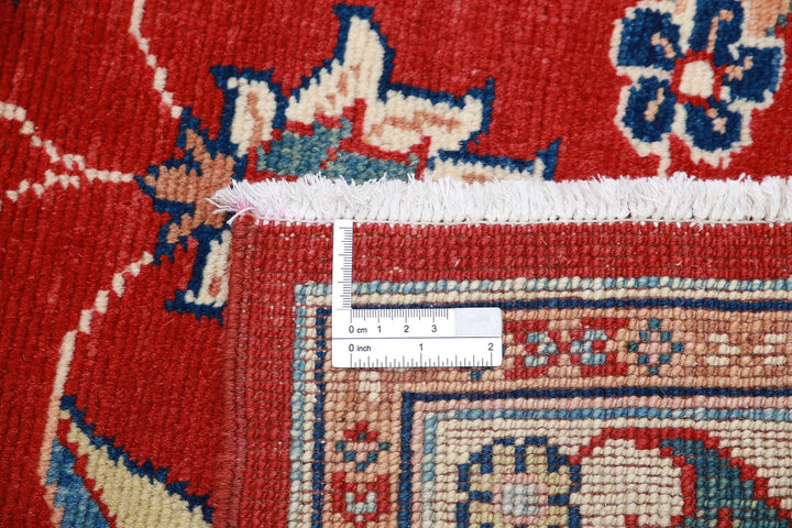 Red Afghan Ziegler Rug 2' 8" x 3' 10" Hand-Knotted | No. AT86309