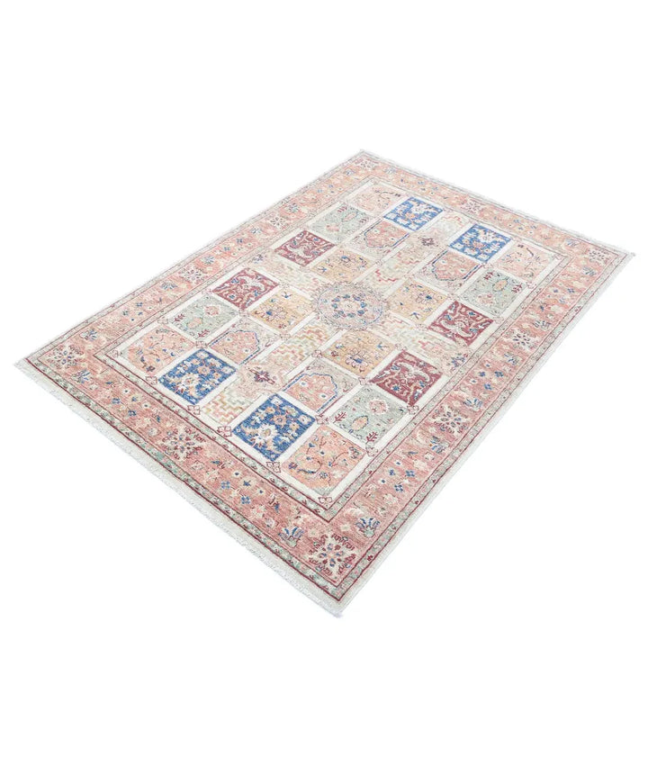 Afghan Bakhtiari Rug 3' 10" x 5' 8" Hand-Knotted | No. AT86320