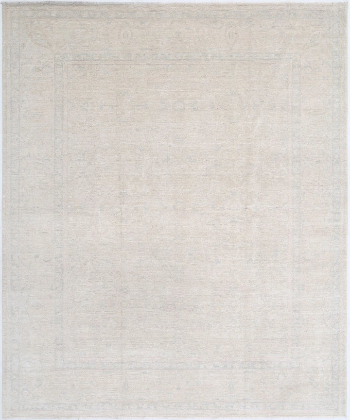 Afghan Tabriz Rug 8' 2" x 9' 9" Hand-Knotted | No. AT86394