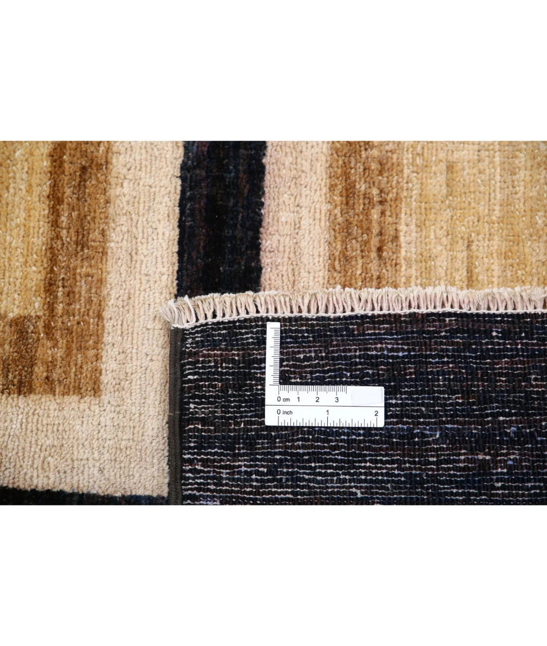 Multicolor Afghan Oriental Rug 6' 5" x 8' 0" Hand-Knotted | No. AT86413